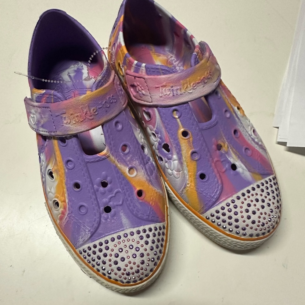 Skechers Water Sandals Twinkle Toes Plastic Purple 2 MSRP $35 NEW